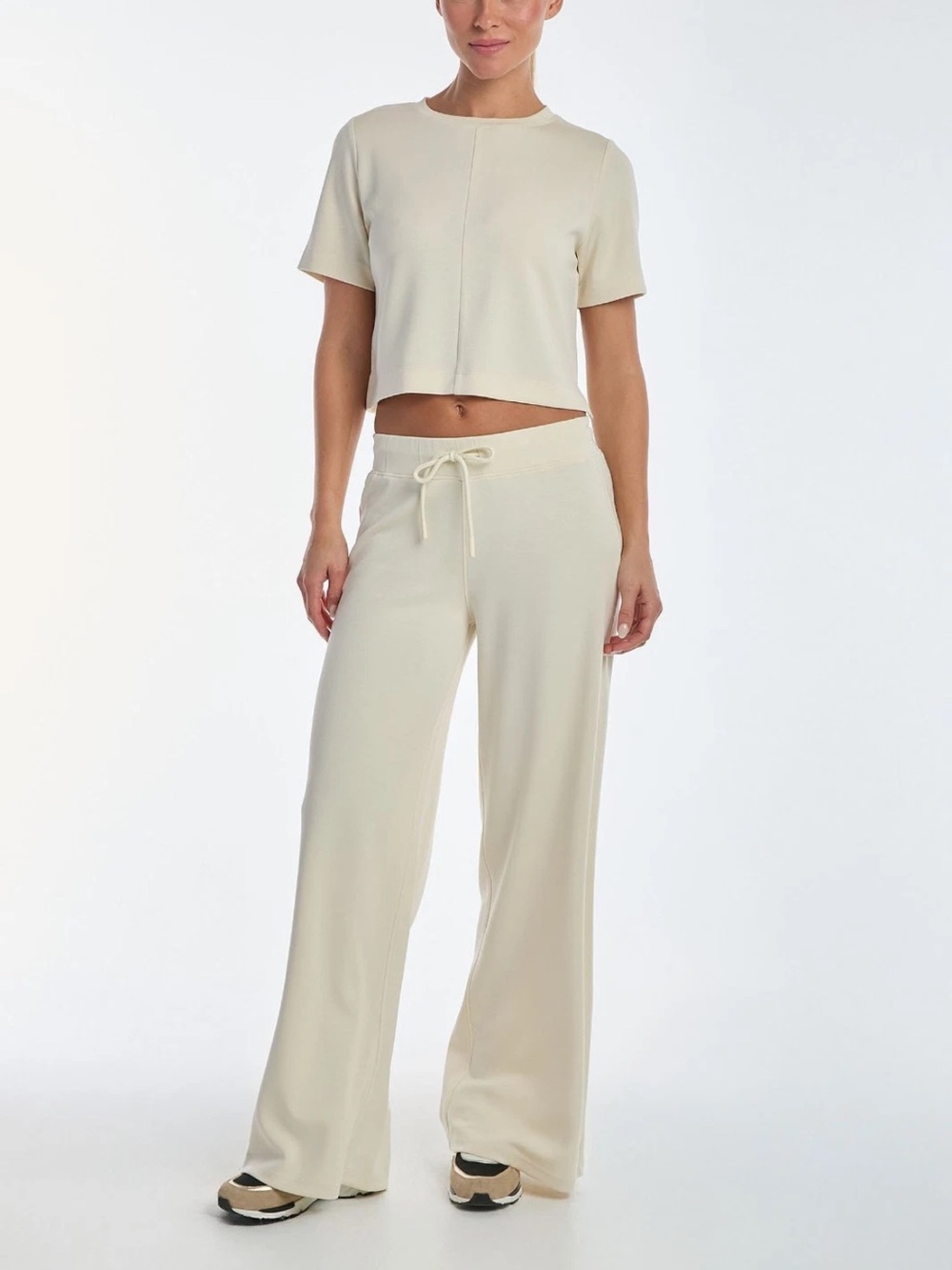 NWT Noli Shop Daphne 2 Piece Modal Lounge Set T Shirt & Wide Leg Pants size S